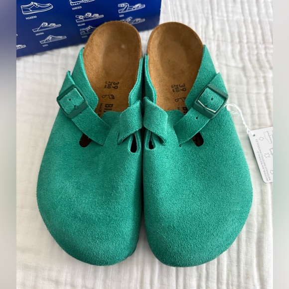 NWT Birkenstock Boston Suede Leather Clog Size 39 Regular/Wide - Picture 3 of 6
